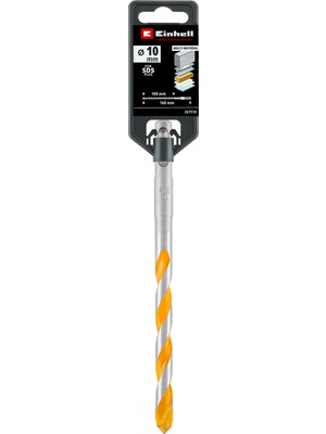 Einhell Orijinal SDS Plus Çok Amaçlı Matkap Ucu 10 x 160 mm 49267510 | SDS Plus | Ø 10 mm | 160 mm | 40Cr çelik | karbür çift kesici | 130° elmas taşlanmış uç | metal, ahşap ve beton
