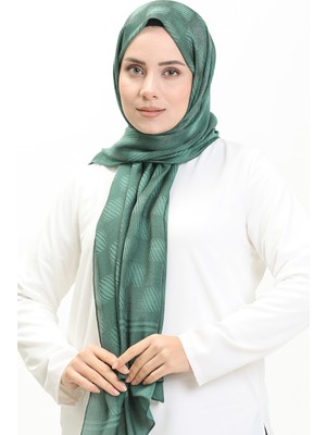 Sefa Merve Kare Desen Carmen Şal 70229-04 Yeşil