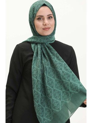 Sefa Merve Etnik Desenli Şal 70225-01 Yeşil