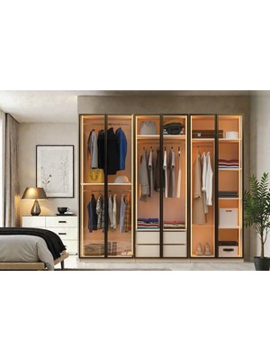 Doressa Novis 6 Kapılı Reflekte Camlı Gardırop