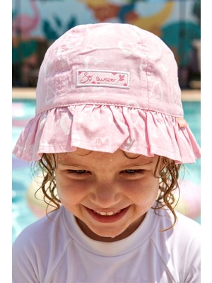 Remsa Kız Çocuk 1-4 Yaş Kalp Desenli Bucket Şapka 06-063 PEMBE01