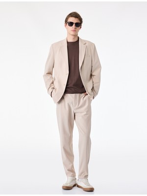 Koton Regular Fit Uzun Kollu Cepli Düğmeli Gömlek Yaka Blazer Ceket