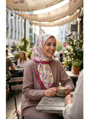 Sefa Merve Dijital Soft Eşarp 70361-04 Fuşya
