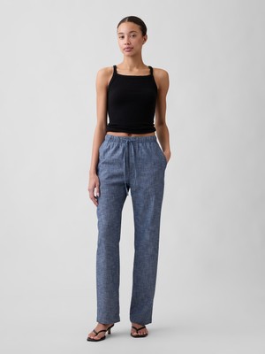 Gap Kadın Mavi Mid Rise Easy Twill Pantolon