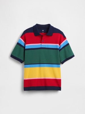 Gap Erkek Çocuk Çok Renkli Relaxed Pique Polo T-Shirt