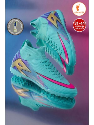 Albishoes Erkek Halı Saha Ayakkabı Kaliteli Ithal Taban Çim Saha Çoraplı Ayağı Saran Esnek Konforlu