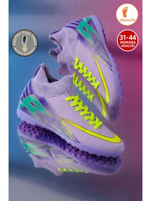 Albishoes Erkek Halı Saha Ayakkabı Kaliteli Ithal Taban Çim Saha Çoraplı Ayağı Saran Esnek Konforlu