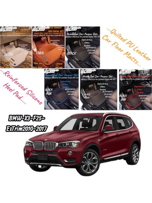 Gian Fabio Falleri Lacasa Bmw X3-F25-EXTRIM(2010-2017)UYUMLU Kapitoneli-Suni Deri-Silikon Topukluklu Premium Deri Paspas