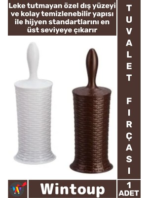 Wintoup #fırça Dekoratif Tasarım Dayanıklı Sert Plastik Kolay Temizlenen Hijyenik Şık Hasır Tuvalet Fırçası