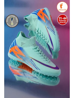 Albishoes Erkek Halı Saha Ayakkabı Kaliteli Ithal Taban Çim Saha Çoraplı Ayağı Saran Esnek Konforlu