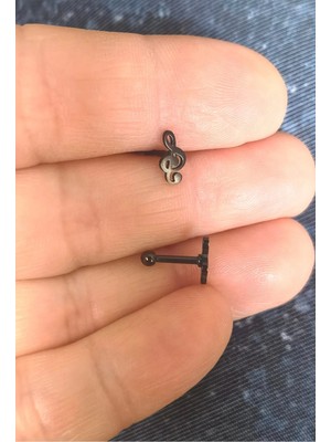 Bylin %100 316 L Cerrahi Çelik Sol Anahtarı Kıkırdak Piercing- Bar Uzunluğu : 6 Mm, 1 Adet