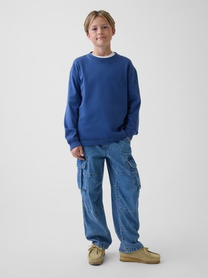 Gap Erkek Çocuk Mavi Easy Kargo Jean Pantolon