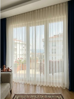 Favolli Yoğun Dokulu Bambu Tül Perde 1'e 3 Sık Pile Tok Duruşlu Premium Seri