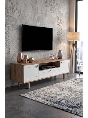PlatinReyon Bohem 180 cm 3 Kapaklı Tv Ünitesi - Geniş Tv Sehpası - [sunta]
