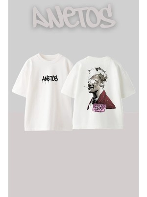 Anetos Fight Club Tyler Durden Sabun 90S Retro Sinema Serisi Sırt Baskılı Oversize Beyaz T-Shirt