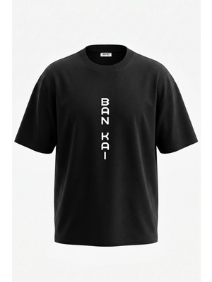 Anetos Banksy Tasarım Sırt Baskılı Pamuk Siyah Oversize T-Shirt