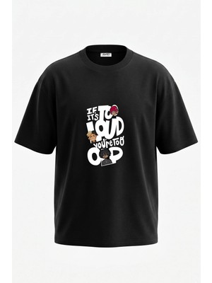 Anetos Xxxtentacion Playboicarti Tasarım Sırt Baskılı Pamuk Siyah Oversize T-Shirt