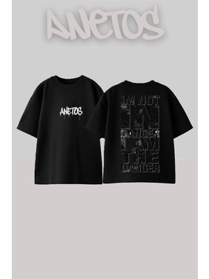 Anetos Breaking Bad Tasarım Sırt Baskılı Pamuk Siyah Oversize T-Shirt
