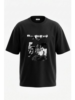 Anetos Playboi Carti Tasarım Sırt Baskılı Pamuk Siyah Oversize T-Shirt