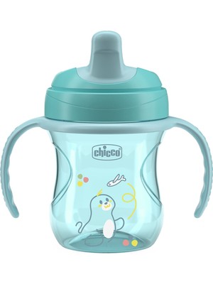 Chicco Yarı Yumuşak Uçlu Bardak +6 Ay Mavi 200 ml
