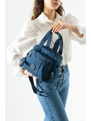 Baginn Omuz Çantası Çapraz Uzun Askılı Çok Cepli 30*25 cm Yağmur Geçirmez Klinkır Kumaş Kol Çantası