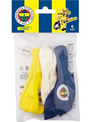 3 Adet  Fenerbahçe Balon 6'lı Poşet