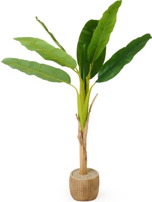 Matmel Hasır Efekt Saksıda Muz Ağacı - Renkli - 130 cm