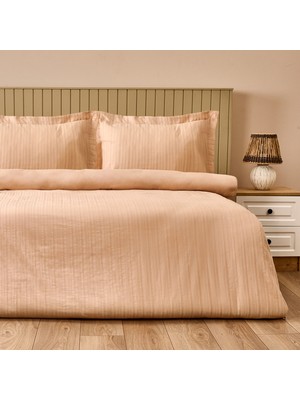 Matmel Soft Dobby Weave Çift Kişilik Nevresim Takımı - Bej