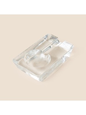 Alegre Glass Glass Bore Puro Küllük - Şeffaf - 17X10 cm