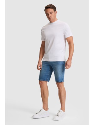U.S. Polo Assn. Erkek Yeşil Jean Şort 50321445-DN0030