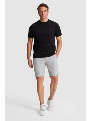 U.S. Polo Assn. Erkek Gri Dokuma Şort 50322328-VR024