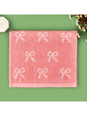 Matmel Soft Ribbon El Havlusu - Ekru / Pembe - 30X50 cm