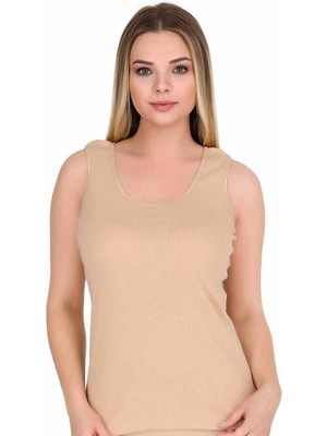 Asil Acar Home Geniş Askılı Elestan Likralı Kadın Atlet Ten 2127B - Xl