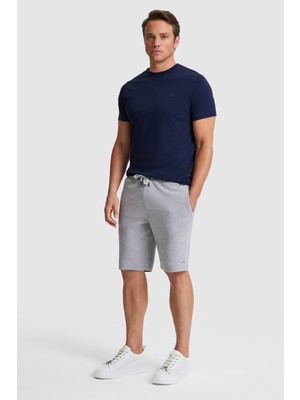 U.S. Polo Assn. Erkek Gri Melanj Örme Şort 50322606-VR086