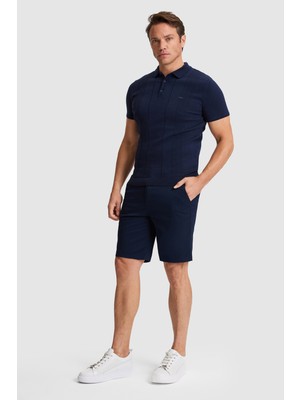 U.S. Polo Assn. Erkek Lacivert Dokuma Şort 50322320-VR033