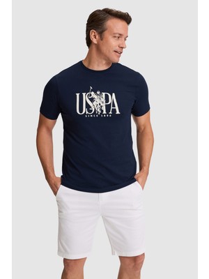 U.S. Polo Assn. Erkek Lacivert Regular Fit Bisiklet Yaka Tişört 50322472-VR033