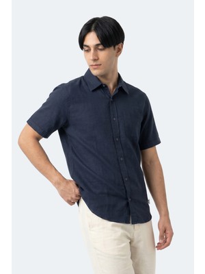 Slazenger Kırtıda Erkek  Indigo Gömlek