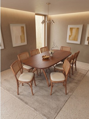 Kleinhaus Furniture Molina Masa Takımı (8 Lagos Sandalyeli)