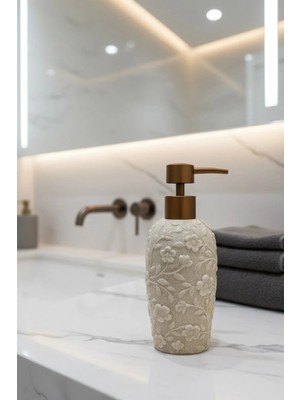 Acar Çiçek Detaylı Sıvı Sabunluk | Dekoratif Banyo ve Mutfak Sabunluğu