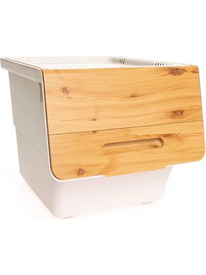 Motek Bambu Çok Amaçlı Tekerlekli Organizer 33 Lt Tek Modül (5 Adet)