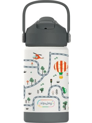 SipnJoy - Flipsip Çocuk Su Termosu | 360 ml - Adventure Trails (5 Adet)