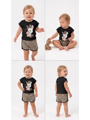 Beruflic 1/4 Yaş Leopar Tavşan Baskılı Çocuk Takımı
