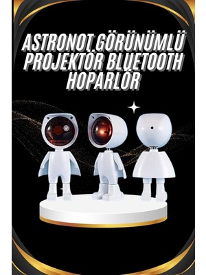 Northcity Astronot Gün Batımı Projektör Lambası - Dekoratif Masa Aydınlatması ve USB Şarjlı Masa Lambası