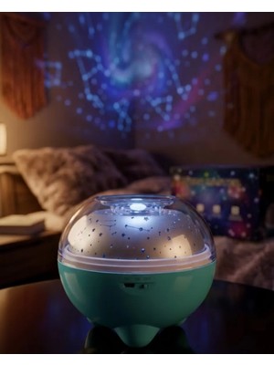 Northcity Uzaktan Kumandalı Döner Yıldız Projeksiyon Lambası Bluetooth Rgb Gece Lambası