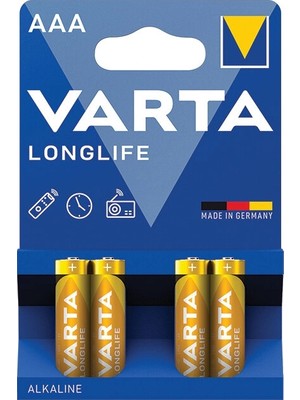 4 Adet Varta Longlife 4'lü Ince Alkalin Pil
