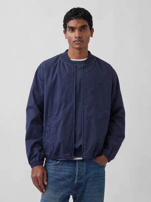 Gap Erkek Lacivert Relaxed Bomber Ceket