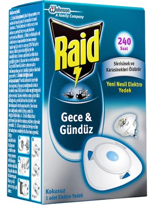3 Adet  Raid Sinek Savar Gece Gündüz Sistem 240 Saat Yedek