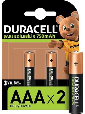 Duracell Şarj Edilebilir 750MAH 2'li Ince Pil