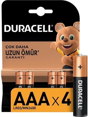 2 Adet  Duracell Ince 4'lü Pil