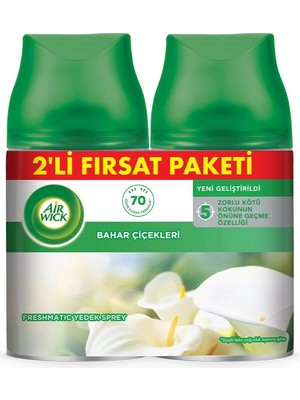 3 Adet  Air Wick Fresh Bahar Çiçekleri 2'li
